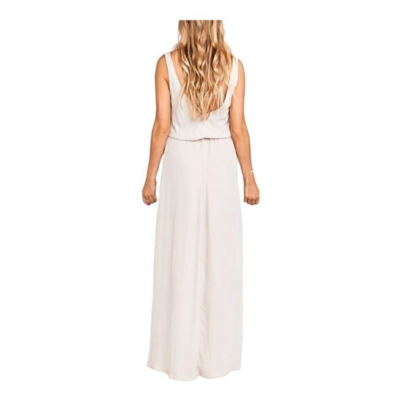 Show Me Your Mumu Kendall Maxi Dress in Dusty Blush Crisp - Size S - Picture 3 of 9